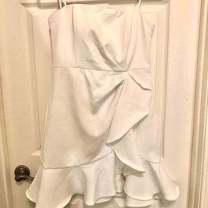 White, strapless dress